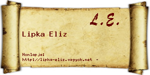 Lipka Eliz névjegykártya